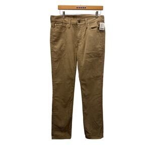 Levi's Womens Khaki Color Corduroy Pants 511 Slim Fit Size 32x32 NWT